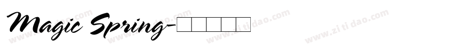 Magic Spring字体转换